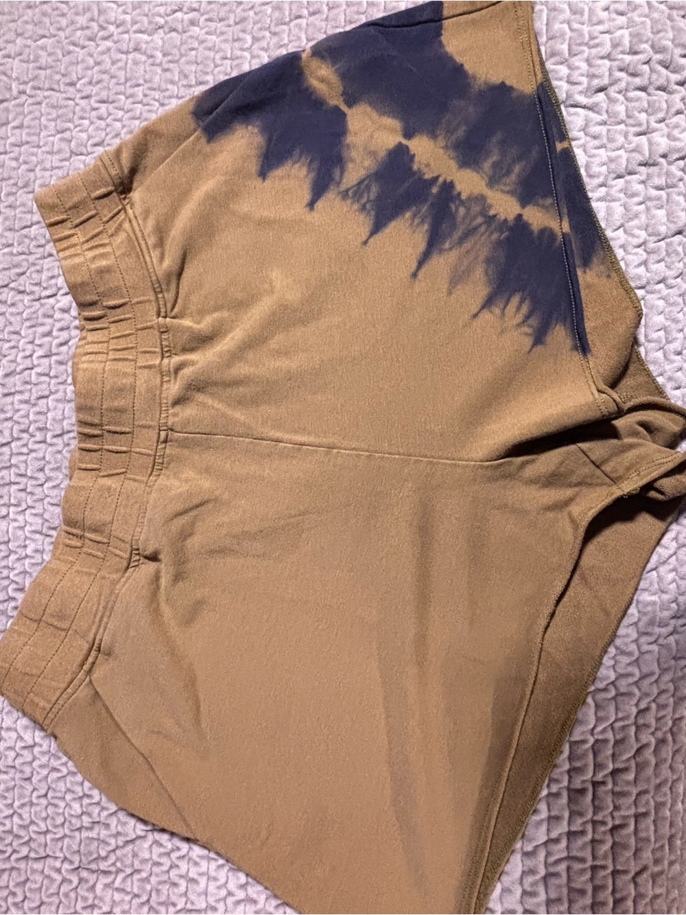 JoyLab Brown Tie-Dye Athletic Shorts with Black Accent